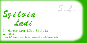 szilvia ladi business card